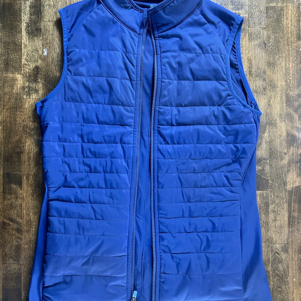 Women's Blue Quilted Vest ( unisex )